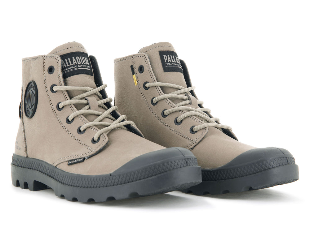 Botas De Invierno Palladium PAMPA HI SUPPLY LEATHER Mujer Dune | Costa Rica-26743